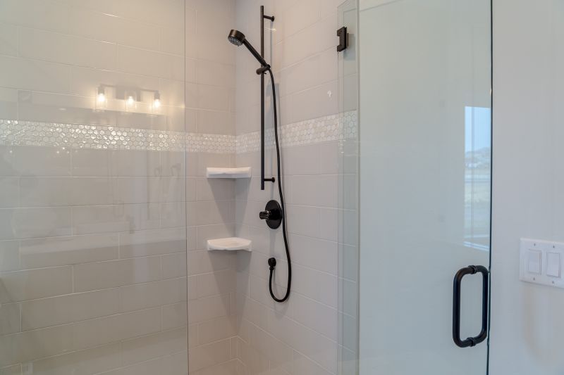 Shower with Matte Black Fixtures